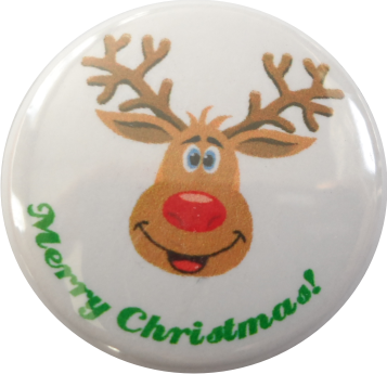 Rentier Merry Christmas Button Rentier Merry Christmas Button